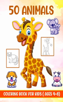 50 Animals Coloring Book For Kids