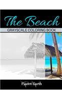The Beach Grayscale Coloring Book