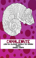 Libro da colorare animale per bambini - Grande stampa - Animali - Camaleonte