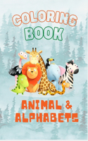 Coloring Book for Kids-Animal & Alphabets