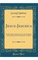 Jesus-Jeschua: Die Drei Sprachen Jesu-Jesus in der Synagoge, auf dem Berge, Beim Passahmahl, am Kreuz (Classic Reprint)