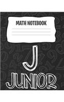 Math Notebook: A 7.5x9.25 Inch Matte Softcover Paperback Notebook Journal With 120 Blank Grid Quad Pages - Graph Paper (4x4) -High School Junior 11th Grade