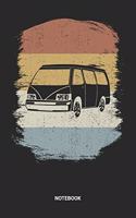 Notebook: Dotted Lined Retro Vintage Van Life Themed Notebook (6x9 inches) ideal as a Vanlife Journal. Perfect as a Travelling Vacation Book for all Camper Va