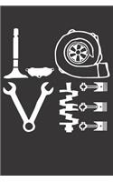 Notebook for car auto mechanic tuner and racer