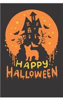 Notebook: French Bulldog Happy Halloween Gift Dot Grid Dotted 6x9 120 Pages