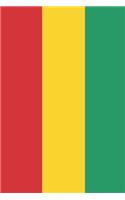 Guinea Travel Journal - Guinea Flag Notebook - Guinean Flag Book: Unruled Blank Journey Diary, 110 page, Lined, 6x9 (15.2 x 22.9 cm)