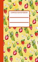 Strawberry Composition Notebook