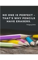 No one is perfect - that's why pencils have erasers.