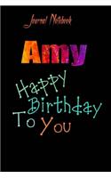 Amy: Happy Birthday To you Sheet 9x6 Inches 120 Pages with bleed - A Great Happy birthday Gift