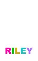 Riley: A 6x9 Lined Journal (Riley in colorful letters on a white cover)