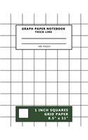 Graph Paper Notebook Thick Lines Grid 100 Pages