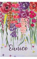 Eunice: Personalized Lined Journal - Colorful Floral Waterfall (Customized Name Gifts)