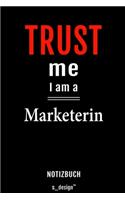 Notizbuch für Marketer / Marketerin: Originelle Geschenk-Idee [120 Seiten liniertes blanko Papier]