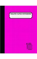 Graph Paper Notebook. Quad Ruled-4 Squares Per Inch: Grid Notebook/Graph Paper Composition/Grid Paper Journal 8.5x11 in. Pink