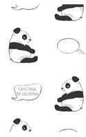 Playful Panda Dot Grid Journal: Bullet Point Planner for Panda Productivity Sitting panda and speech bubbles