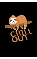 Chill out: 6x9 Sloth - blank with numbers paper - notebook - notes