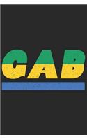Gab: Gabun Tagesplaner mit 120 Seiten in weiß. Organizer auch als Terminkalender, Kalender oder Planer mit der gabunischen Flagge verwendbar