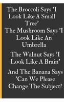 The Broccoli Says I Look Like A Small Tree, The Mushroom Says 'I Look Like An Umbrella', The Walnut Says 'I Look Like A Brain', A