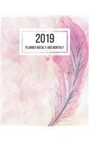 2019 Planner Weekly and Monthly: January to December 2019 Planner - 8 x 10 Inches - Paperback(46 52 Week Planner)