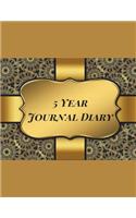 5 Year Journal Diary: A Five Year Memoir, Five Year Journal One Line a Day Journal, Catholic Journal, Five Year Memory Journal, 8.5x11 Diary, Dated and Lined Book, Gold T