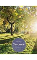 Wide Spaced Sheet Music for Composition: 10 Staves Per Page