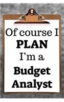 Of Course I Plan I'm a Budget Analyst
