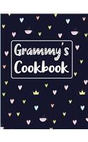 Grammy's Cookbook: Navy Blank Lined Journal(1 Grammy's Recipe Gifts)