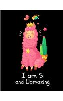 I Am 5 and Llamazing: Cute Pink Llama Unicorn & Cactus Gratitude Journal with Prompts for 5 Year Oid Girls Birthday Notebook Gift, Activity Book for Girls