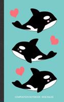 Composition Notebook: Orca Whale Wide Ruled Lined Journal