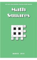 Math Squares: March, 2019
