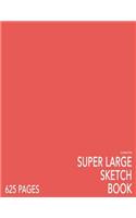 Salmon Pink Super Large Sketchbook: Big Softcover Sketchbook, 625 Pages, Giant Sketchbook, Large Sketchbook for Drawing