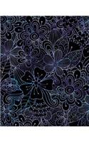 Journal Notebook Flower Pattern 4: 172 Page Blank Journal 8 x 10 Size, Unlined For Journaling, Writing, Planning or Doodling.(19 Artsy Plain Journals)