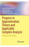 Progress in Approximation Theory and Applicable Complex Analysis