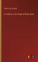 Address to the People of Rhode-Island