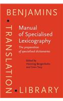 Manual of Specialised Lexicography