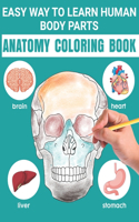 Easy Way To Learn Human Body Parts Anatomy Coloring Book