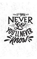 If You Never Go You'll Never Know