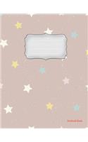 Notebook blank: stars - A4 format - 112 pages - notebook with register - ideal as diary, sketchbook, sketchbook, drawing book or empty colouring book