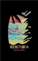 Ventura California: Journal For Recording Notes, Thoughts, Wishes Or To Use As A Notebook For Ventura California Beach Enthusiasts, Retro Wave Surfing Lovers And Surfer