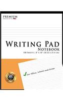 Writing Pad Notebook: Orange Cover, Lined Writing Notebook Pad, Essential for Home, Office & School