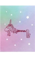 Jenna: Unicorn Name Notebook