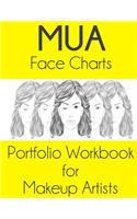 MUA Face Charts Portfolio Workbook for Makeup Artists: Luna Edition