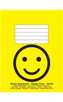 Blank Notebook - Happy Face - Smile