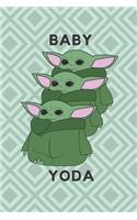 Baby Yoda Notebook, Journal, Diary ( 120 Pages, 6x9 )