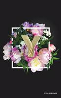 Y 2020 Planner: Weekly + Monthly View - Floral Monogram Letter - 6x9 in - 2020 Calendar Organizer with Bonus Dotted Grid Pages + Inspirational Quotes + To-Do Lists(4 Personalized Planners)