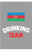 Drinking Team Notebook: Lined Journal, 120 Pages, 6 x 9, Azerbaijan Flag Beer Olympics Gift Journal Matte Finish