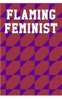 Flaming Feminist: Graph Paper Notebook 6"x9" 120 Pages