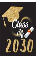 Class Of 2030: Funny Future Graduate Gift Notebook For Kindergarteners