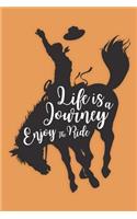 Life Is a Journey Enjoy the Ride Journal: Horses Blank Notebook - Journal Composition Book Blank (Unruled) Paper for Drawing Writing Journaling Notes & Lettering - Small (6 X 9) Matte Softco(Pretty Horse Journals)