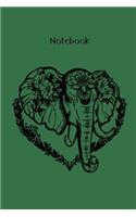 Notebook: Elephant Journal, Diary, Notebook, Daily Notepad, School Composition Book, Blank Journal with Lines to write in! (Diary, Daily Gratitude), Blank Spi